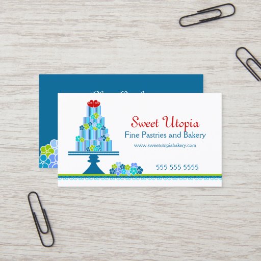 Customizable Sweet Cakes Bakery Business Cards