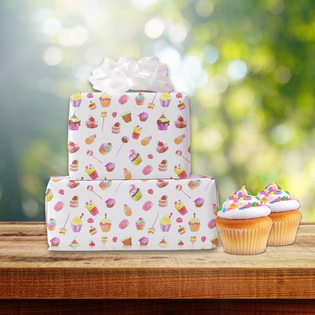 Sweet Cakes Delicious Treats Wrapping Paper (Creator Uploaded)