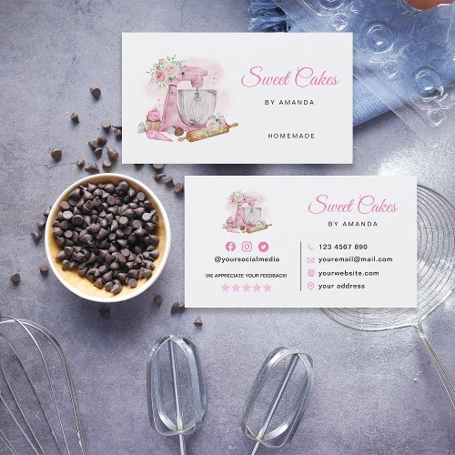 Sweet Cakes Pink  Business Card