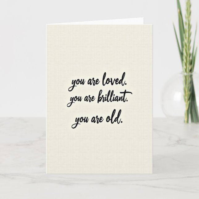Sweet Calligraphic Birthday Card (Front)