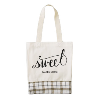 sweet calligraphy tote bag