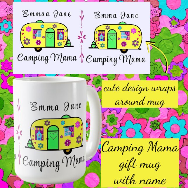 Sweet Camping Travel Trailer Camping Mama Coffee Mug (Creator Uploaded)