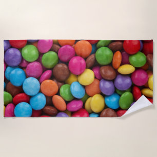 Sweet candies beach towel