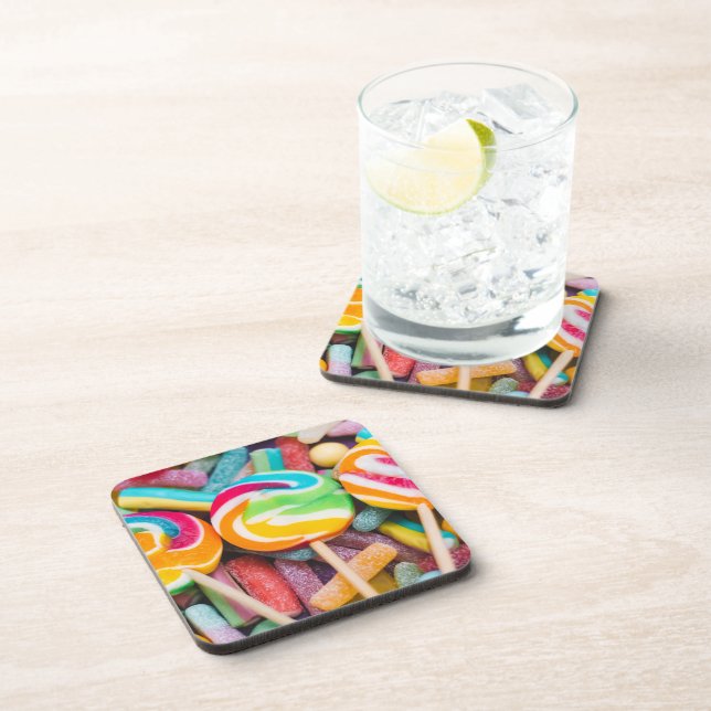 sweet candies beverage coaster (Right Side)