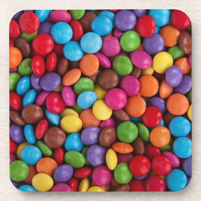 Sweet candies beverage coaster (Front)