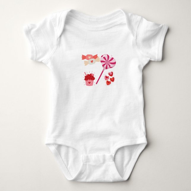  Sweet Candies Delight Baby Bodysuit (Front)