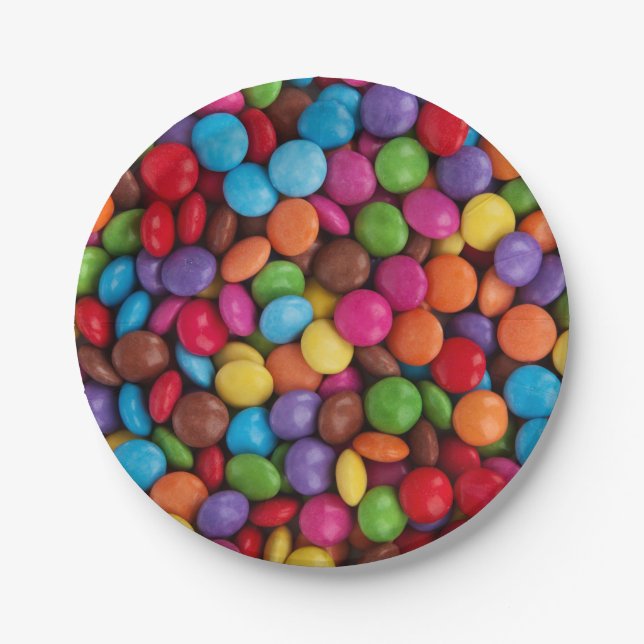 Sweet candies paper plates (Front)