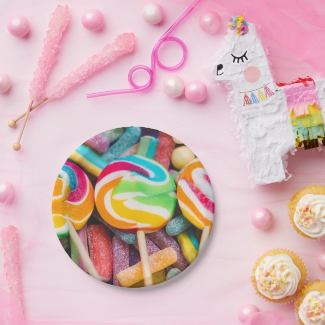 sweet candies paper plates (Party)