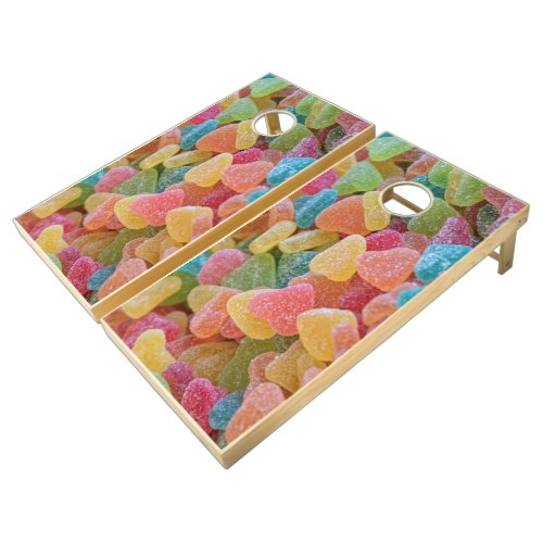 sweet candy at birthday party  cornhole set