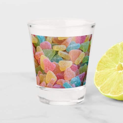 sweet candy at birthday party  shot glass