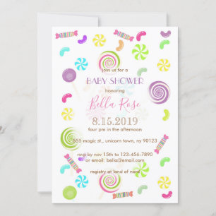 Sweet Candy Baby Shower Invitations