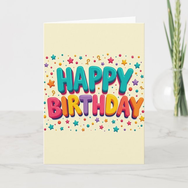 Sweet Candy Birthday Card (Front)
