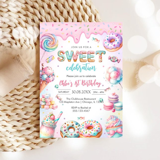 Sweet Candy Birthday Party Invitation (Creator Uploaded)