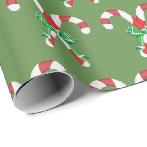 Sweet Candy Cane Christmas Wrapping Paper