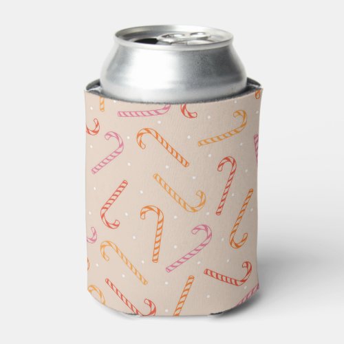 Sweet candy cane pattern can cooler