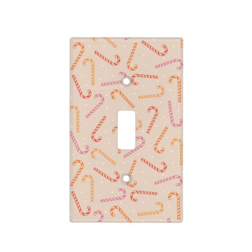 Sweet candy cane pattern light switch cover