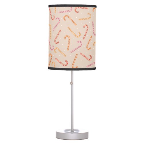 Sweet candy cane pattern table lamp