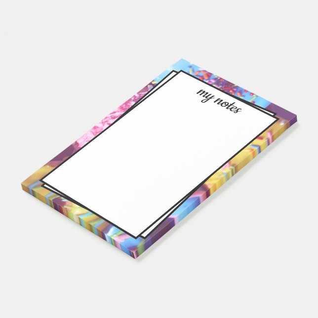 Sweet Candy Colorful Background Post-it Notes (Angled)