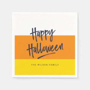 Sweet Candy Corn Happy Halloween Paper Napkins