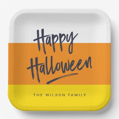 Sweet Candy Corn Happy Halloween Paper Plates
