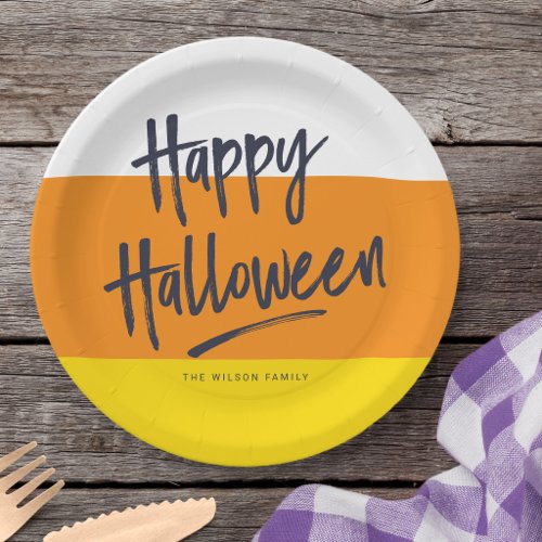 Sweet Candy Corn Happy Halloween Paper Plates