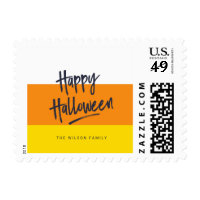 Sweet Candy Corn Happy Halloween Postage