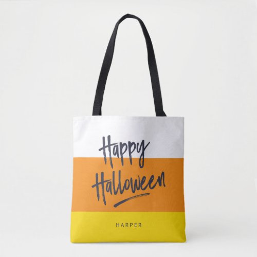 Sweet Candy Corn Happy Halloween Tote Bag