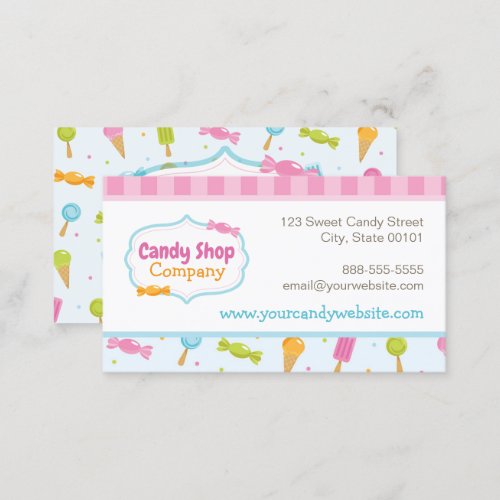 Sweet Candy Fun Confetti Business Card