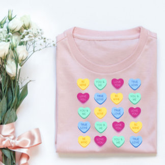 Sweet Candy Heart Design T-Shirt