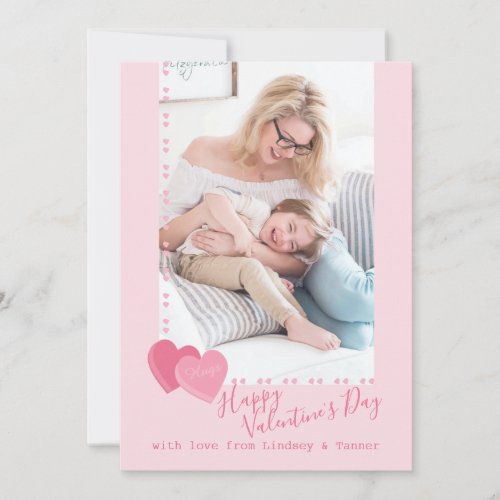 Sweet Candy Hugs Valentine with Photo Holiday Card