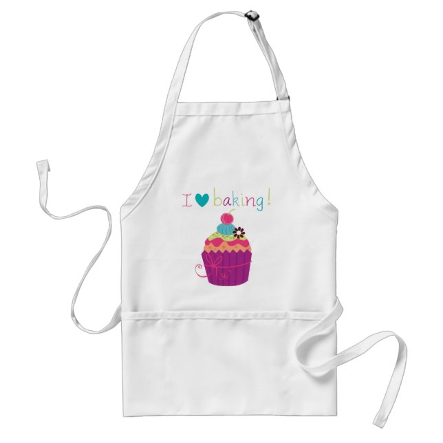 Sweet Candy I Love Baking cupcake apron (Front)