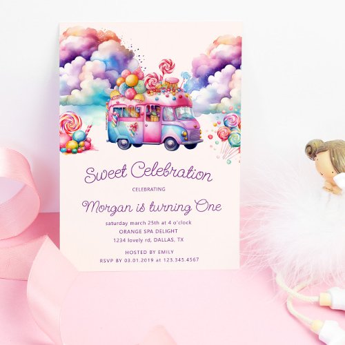 Sweet Candy Lane Kids Birthday Budget Invitation