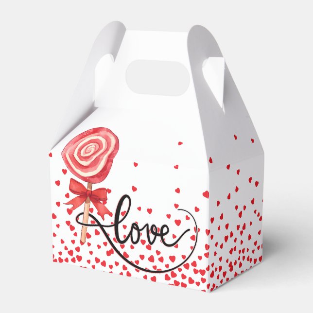 Sweet candy love Valentines day gift Favor Boxes (Front Side)