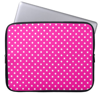 Sweet Candy Pink and White Laptop Sleeve