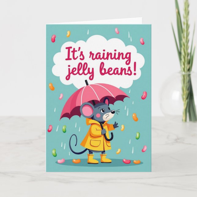 Sweet Candy Rain Fun Time Card (Front)