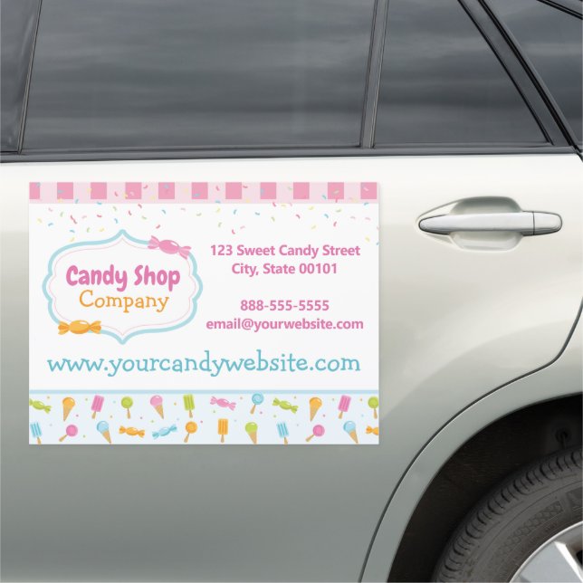 Sweet Candy Shop and Ice Cream Car Magnet (In Situ)