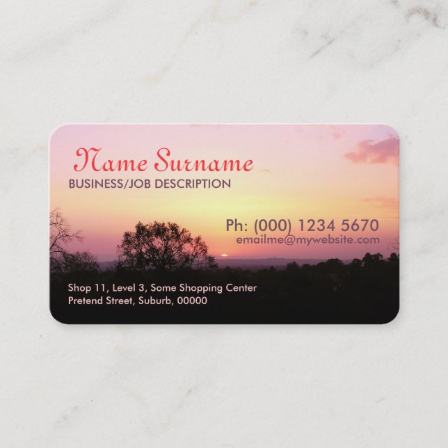Sweet Candy Skies Business Cards (Front)