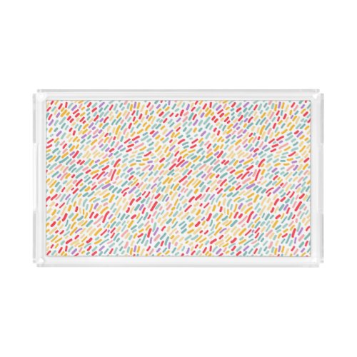 Sweet Candy Sprinkle Pattern Acrylic Tray