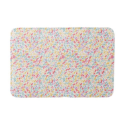 Sweet Candy Sprinkle Pattern Bath Mat