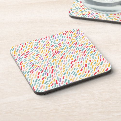 Sweet Candy Sprinkle Pattern Beverage Coaster