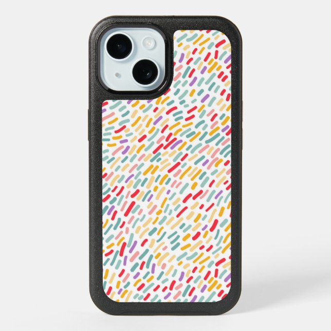 Sweet Candy Sprinkle Pattern iPhone 15 Case (Back)