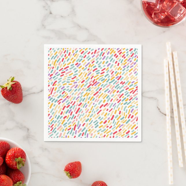 Sweet Candy Sprinkle Pattern Napkins (Insitu)