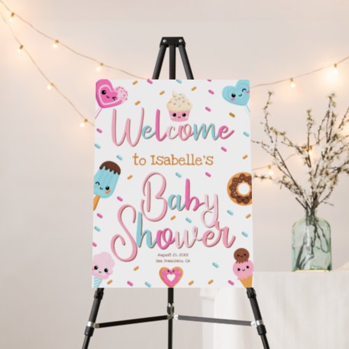 Sweet Candy Sprinkles Baby Shower Welcome Sign