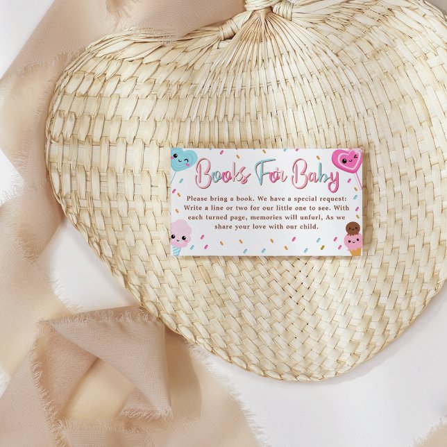 Sweet Candy Sprinkles Donut Books For Baby Shower Enclosure Card (Sweet Candy Sprinkles Donut Books For Baby Shower Enclosure Card)