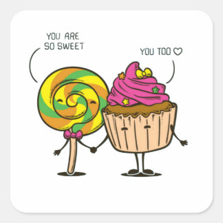Sweet Candy Square Sticker