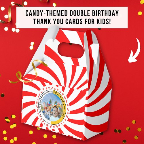 Sweet Candy Theme Double Birthday Celebration Favor Boxes