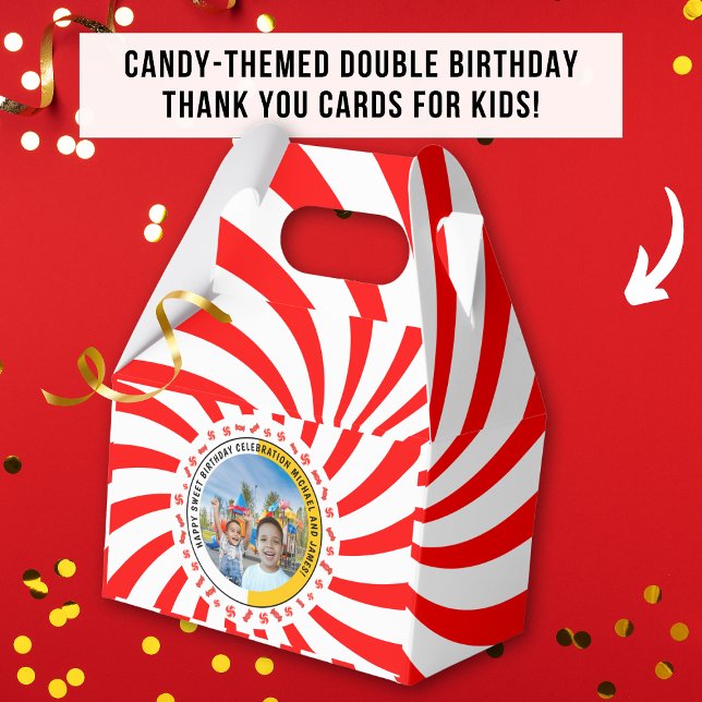 Sweet Candy Theme Double Birthday Celebration Favor Boxes (Creator Uploaded)