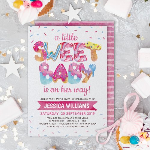 Sweet Candyland Sprinkles Baby Shower Invitation