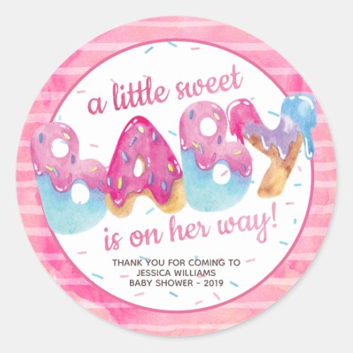 Sweet Candyland Sprinkles Classic Round Sticker