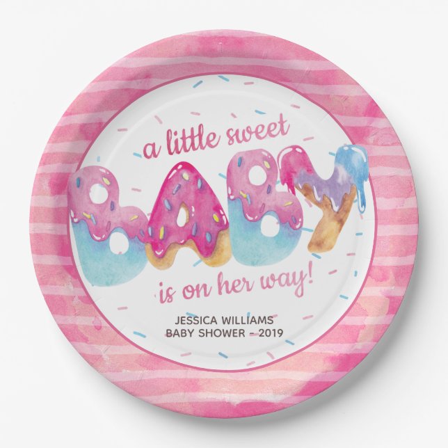 Sweet Candyland Sprinkles Paper Plates (Front)
